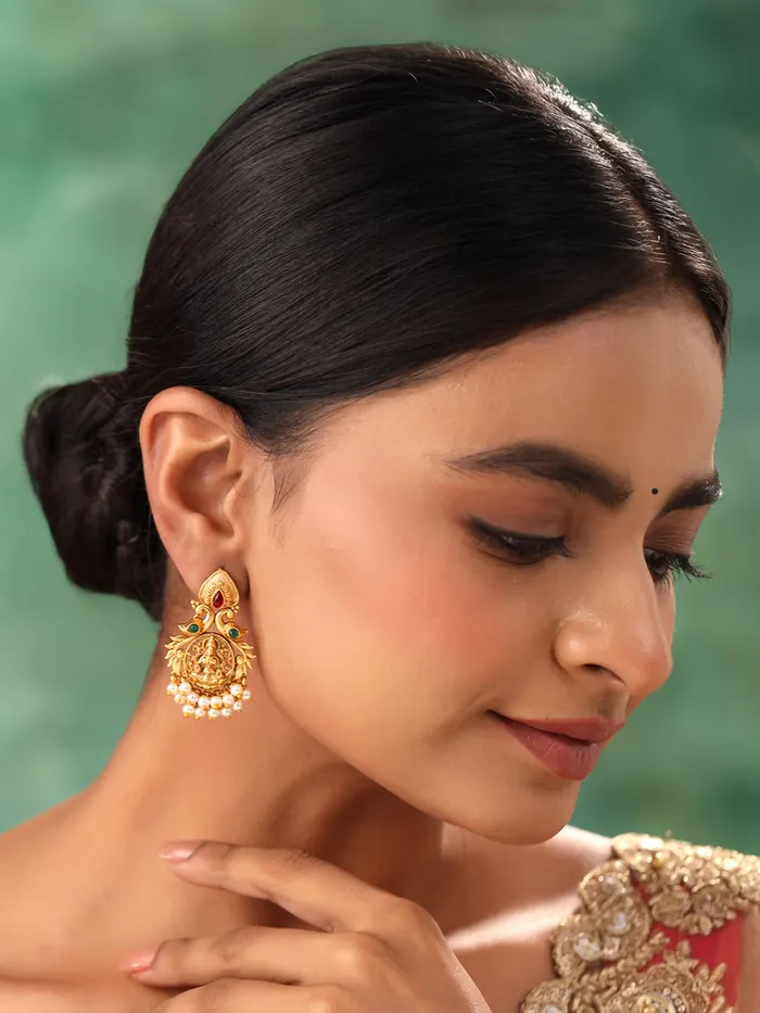 Necklaces Pearl Drop Earrings Traditional Gold Plated with White Pearls Gift for Women 45cm Gold Yellow Chimes