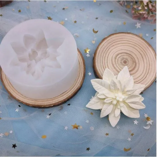 Necklaces RESIN ART HUB Leaf with Buds Silicone Mold for Candle Making