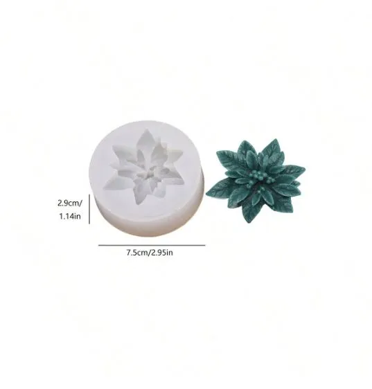 Necklaces RESIN ART HUB Leaf with Buds Silicone Mold for Candle Making
