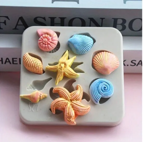 Necklaces RESIN ART HUB Ocean Shells Miniature Silicone Mold for Candle Making Necklaces RESIN ART HUB Ocean Shells Miniature Silicone Mold for Candle Making