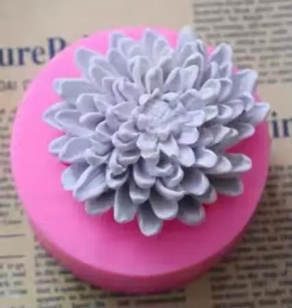 Necklaces RESIN ART HUB Round Chrysanthemum Silicone Mold for Candle Making