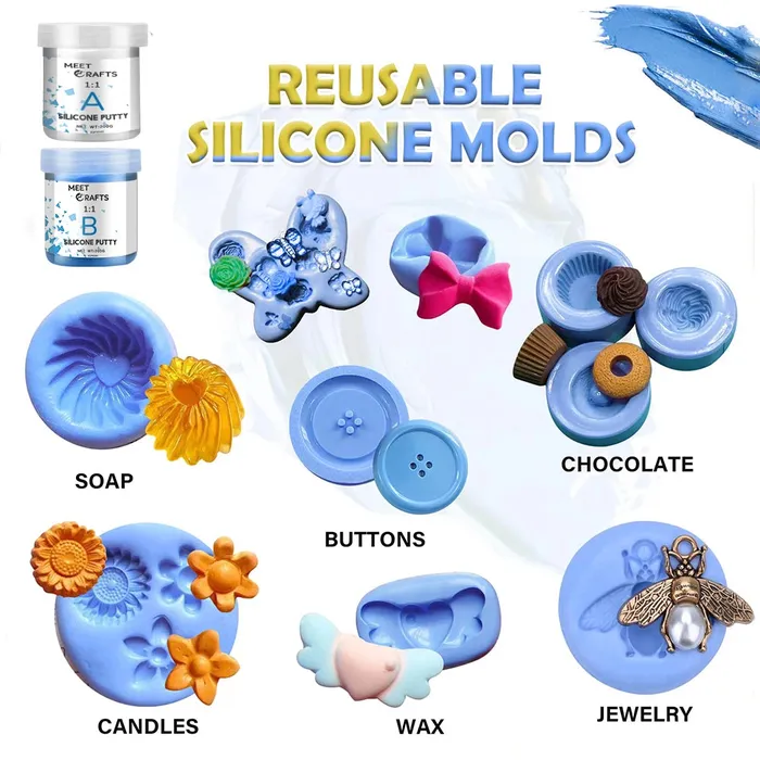 Necklaces Resin Art Hub Silicone Putty For Mold Making