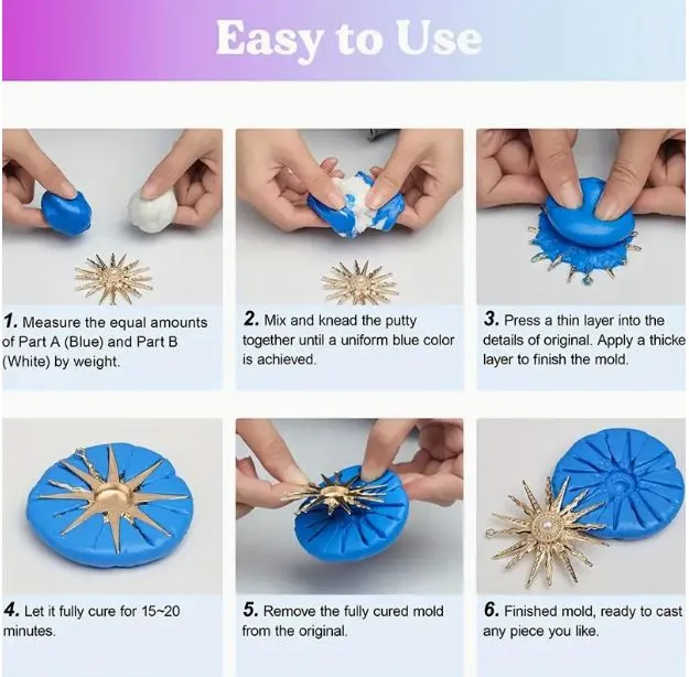 Necklaces Resin Art Hub Silicone Putty For Mold Making