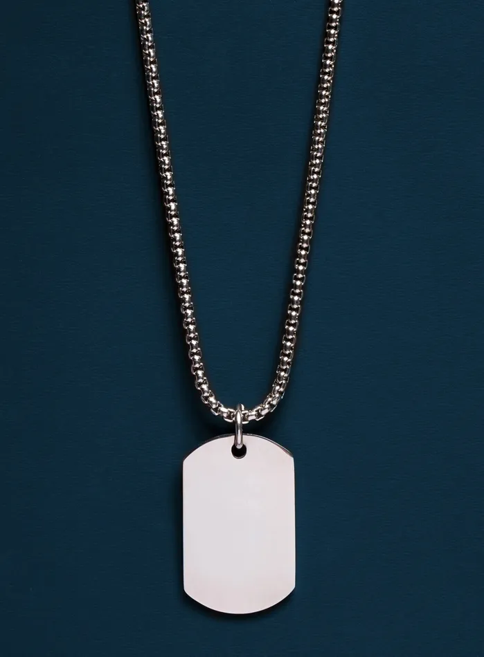 Necklaces We Are All Smith Stainless Steel Dog tag Necklace For Men