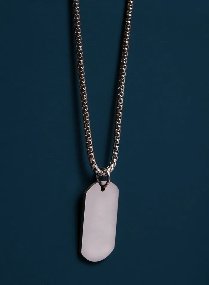 Necklaces We Are All Smith Stainless Steel Dog tag Necklace For Men