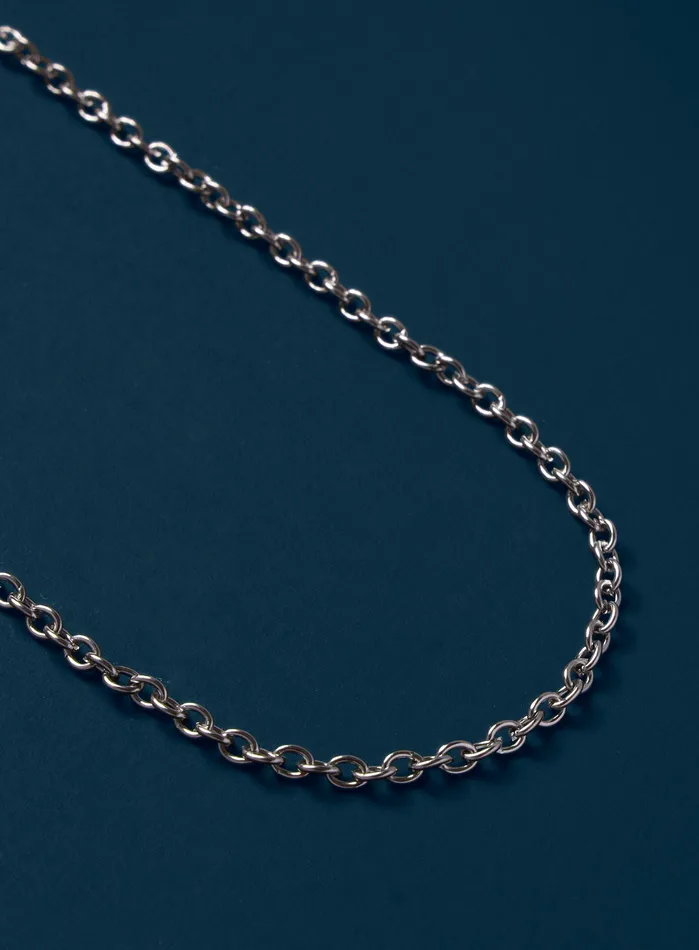 Necklaces WE ARE ALL SMITH Waterproof Classic 3mm Cable Chain Necklace for Men
