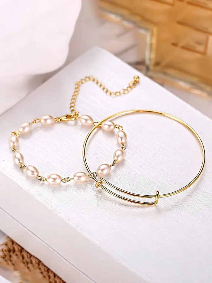 Necklaces Yellow Chimes Bracelet For Women Gold Tone Pearl Beaded Multilayered Statement Bracelet For Women and Girls Yellow Chimes