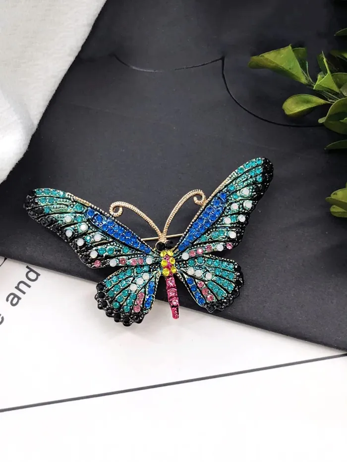 Necklaces Yellow Chimes Brooch for Women Blue Butterfly Shaped Brooch Fashionable Brooch for Girls and Women Yellow Chimes