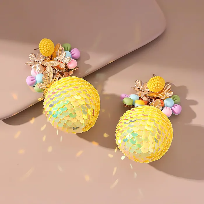 Necklaces Yellow Chimes Earrings for Women and Girls Drop Earrings for WomenYellow Sparkling Drop Earrings for Girls Birthday Gifts for Women Anniversary Gift For Wife Yellow Chimes