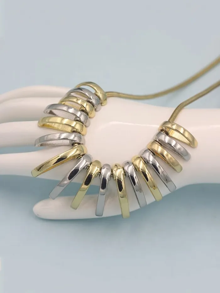 Necklaces Yellow Chimes Necklace for Women and Girls Fashion Chain Necklace for Women Western Dual Tone Statement Style Long Chain Necklace Birthday Gift for Girls Women Anniversary Gift for Wife Yellow Chimes