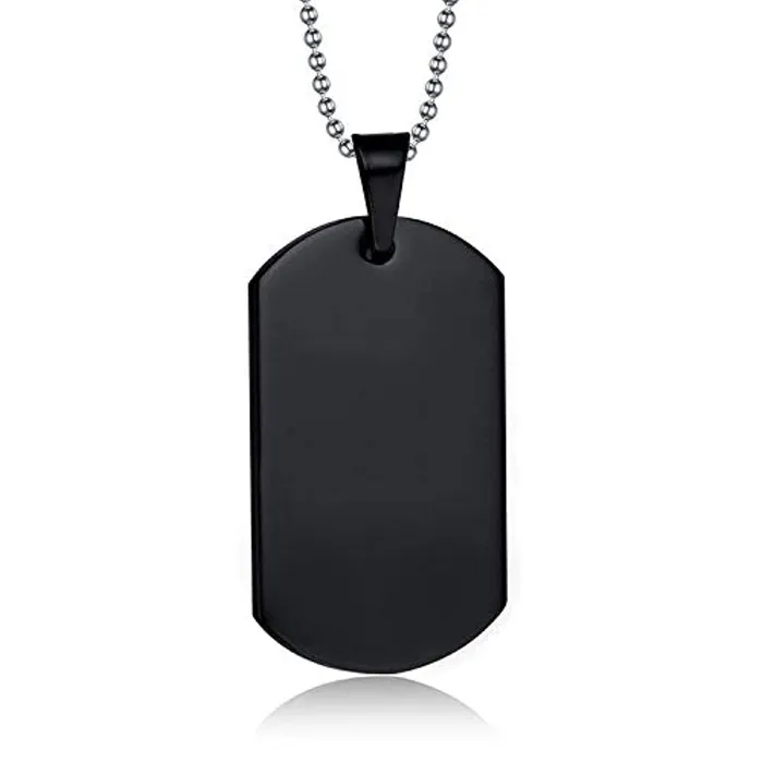 Necklaces Yellow Chimes Pendant for Men and Boys Black Dog Tag for Men Stainless Steel Army Dog Tag Chain Pendants for Men Birthday Gift for Men and Boys Anniversary Gift for Husband Yellow Chimes Necklaces Yellow Chimes Pendant for Men and Boys Black Dog Tag for Men Stainless Steel Army Dog Tag Chain Pendants for Men Birthday Gift for Men and Boys Anniversary Gift for Husband Yellow Chimes