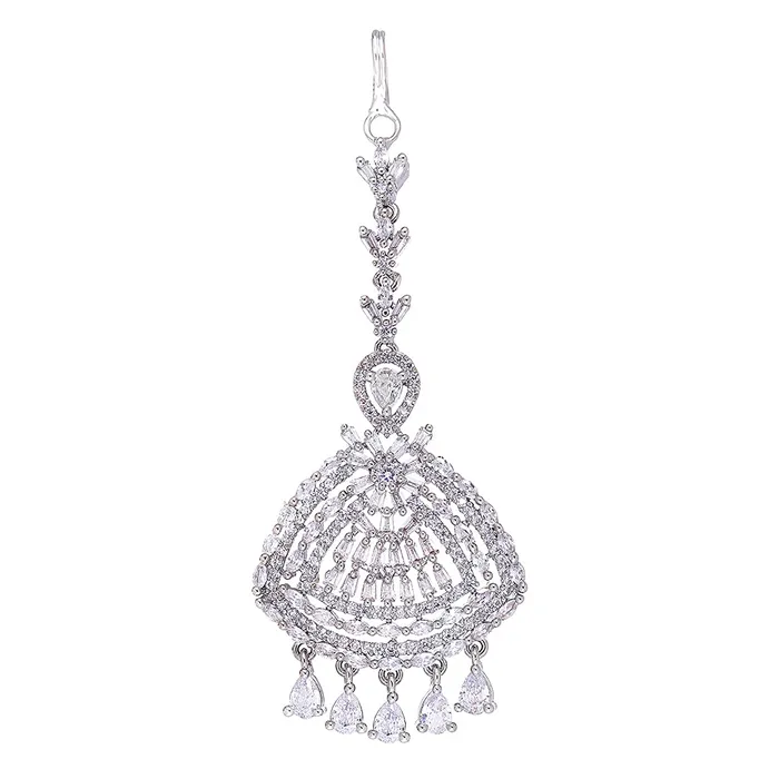 Necklaces Yellow Chimes Yellow Chimes Classic ADAmerican Diamond Studded White Rhodium Plated Drop Crystal Design Maang Tikka for Women and Girls Medium Necklaces Yellow Chimes Yellow Chimes Classic ADAmerican Diamond Studded White Rhodium Plated Drop Crystal Design Maang Tikka for Women and Girls Medium