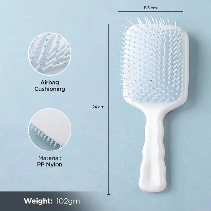 Necklaces Yellow Chimes Yellow Chimes Detangler Hair Brush Flexible Bristles Paddle Brush with Cushioning for Smoothening Out Curls Straightening and Styling Hair Wet Dry Hair Pain Free Detangling