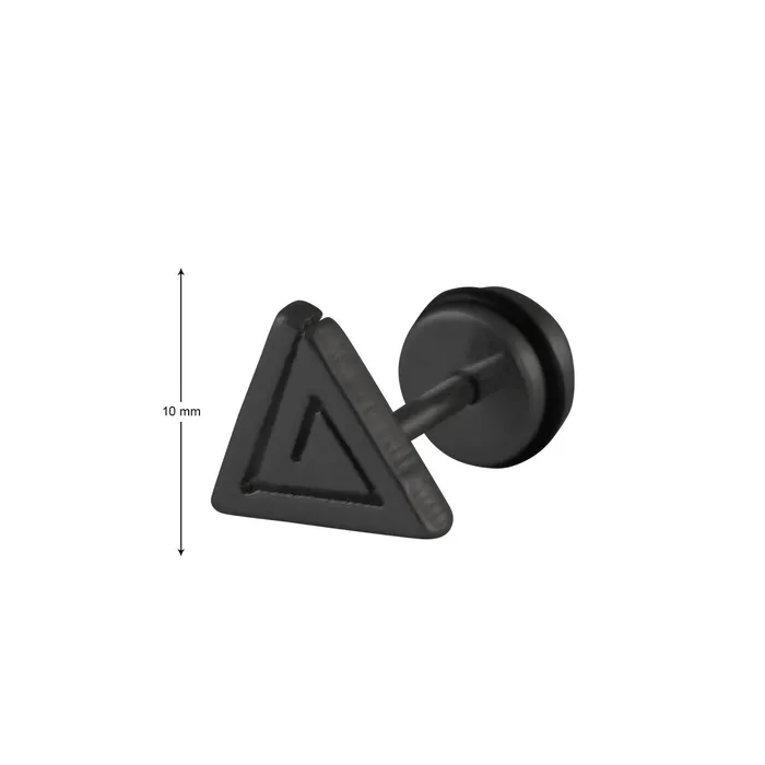 Necklaces Yellow Chimes Yellow Chimes Earrings for Men and Boys Fashion Black Studs for Men Triangle Shaped Black Studs Stainless Steel Stud Earrings Birthday Gift for Men and Boys Anniversary Gift for Husband