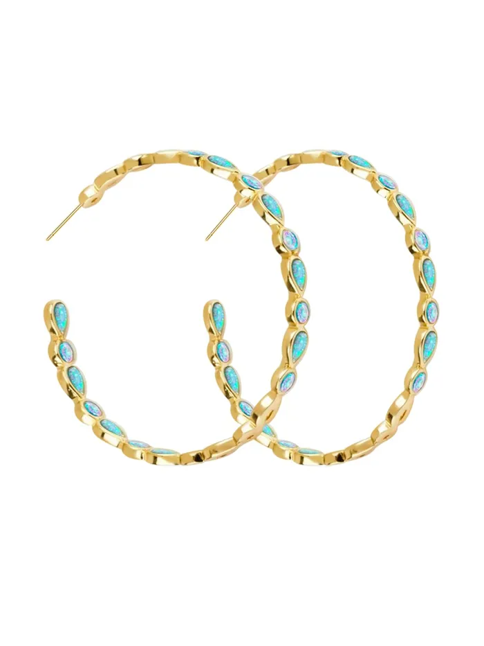 Necklaces Yellow Chimes Yellow Chimes Earrings For Women Blue Color Hoop Earring For Women and Girl Necklaces Yellow Chimes Yellow Chimes Earrings For Women Blue Color Hoop Earring For Women and Girl