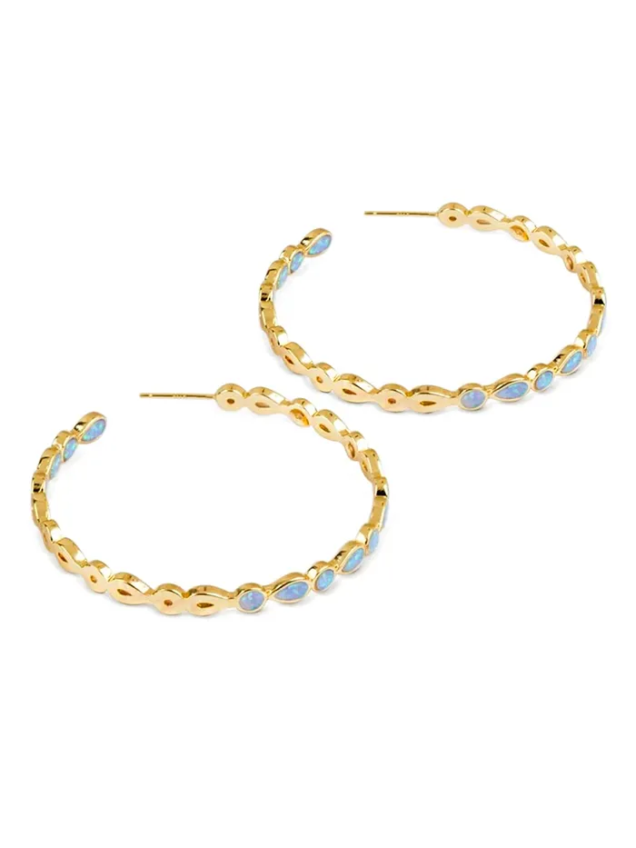 Necklaces Yellow Chimes Yellow Chimes Earrings For Women Blue Color Hoop Earring For Women and Girl
