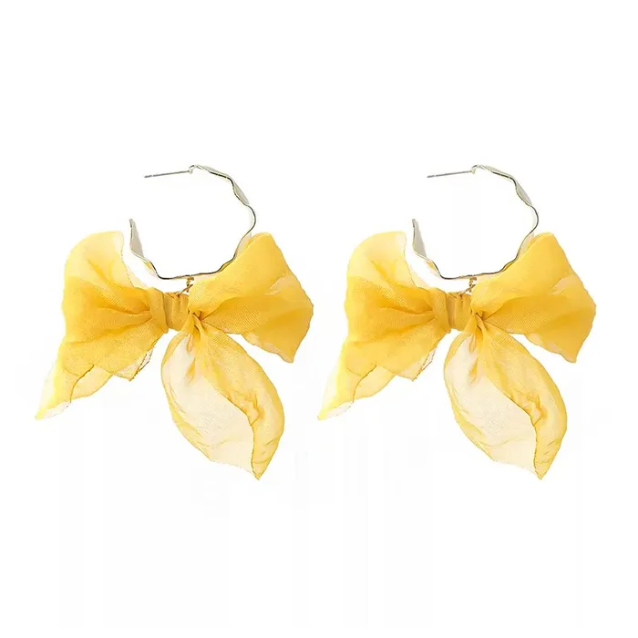 Necklaces Yellow Chimes Yellow Chimes Earrings For Women Pink Colored Cloth Woven Bow Shaped Drop Earrings For Women and Girls Necklaces Yellow Chimes Yellow Chimes Earrings For Women Pink Colored Cloth Woven Bow Shaped Drop Earrings For Women and Girls