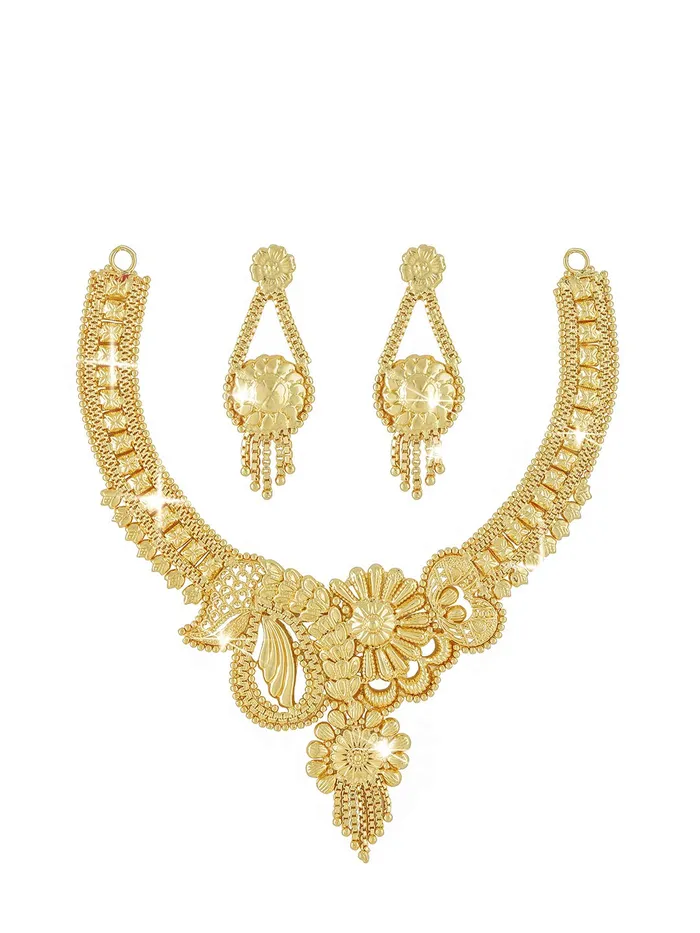 Necklaces Yellow Chimes Yellow Chimes Ethnic One Gram Gold Designer Antique Golden Traditional Choker Necklace with Earrings Jewellery Set for Women Girls Necklaces Yellow Chimes Yellow Chimes Ethnic One Gram Gold Designer Antique Golden Traditional Choker Necklace with Earrings Jewellery Set for Women Girls