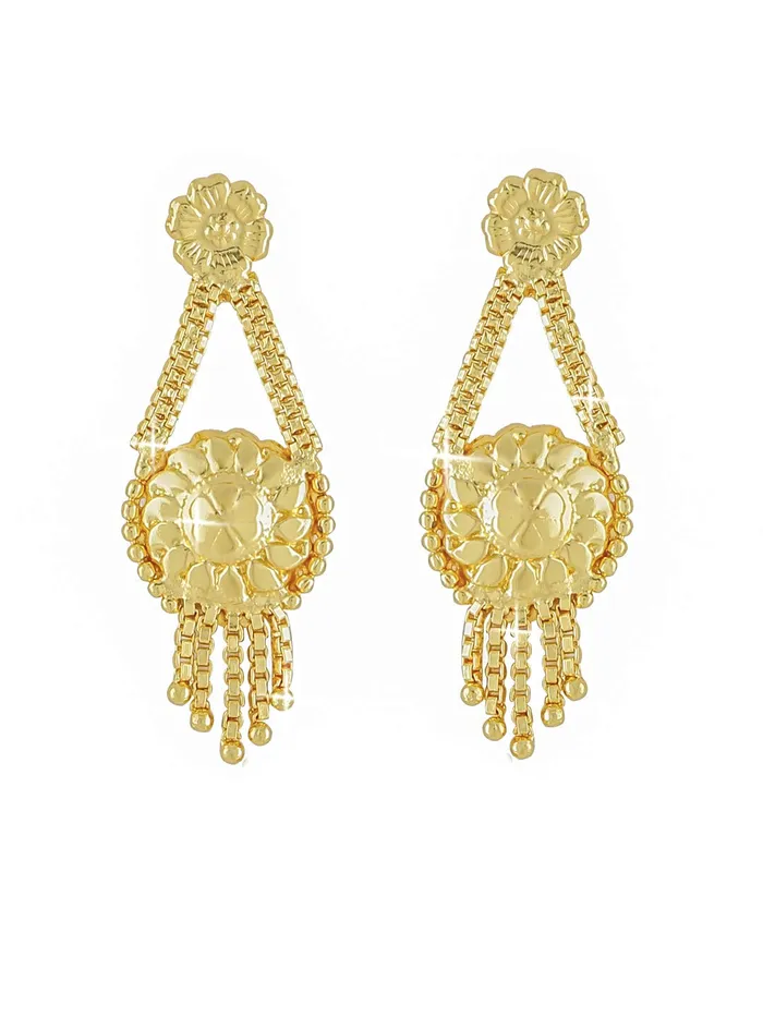 Necklaces Yellow Chimes Yellow Chimes Ethnic One Gram Gold Designer Antique Golden Traditional Choker Necklace with Earrings Jewellery Set for Women Girls