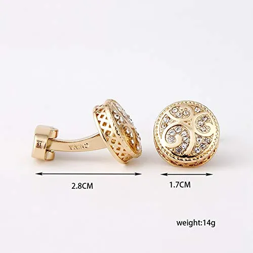 Necklaces Yellow Chimes Yellow Chimes Exclusive Collection Stainless Steel Crystal Studded Designer Cuff Links for Men