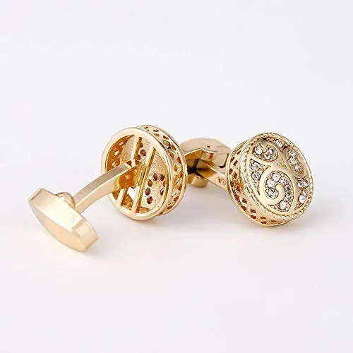 Necklaces Yellow Chimes Yellow Chimes Exclusive Collection Stainless Steel Crystal Studded Designer Cuff Links for Men