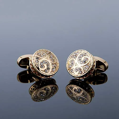 Necklaces Yellow Chimes Yellow Chimes Exclusive Collection Stainless Steel Crystal Studded Designer Cuff Links for Men