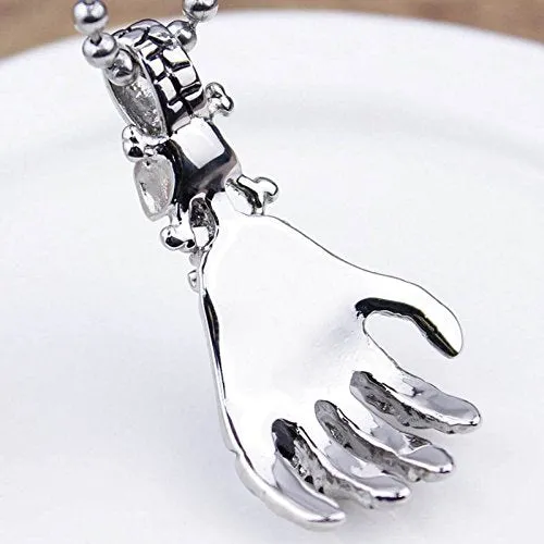 Necklaces Yellow Chimes YELLOW CHIMES Fiery Hand Latest Trend Oxidized Looks Stainless Steel Pendant for Men