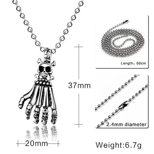 Necklaces Yellow Chimes YELLOW CHIMES Fiery Hand Latest Trend Oxidized Looks Stainless Steel Pendant for Men