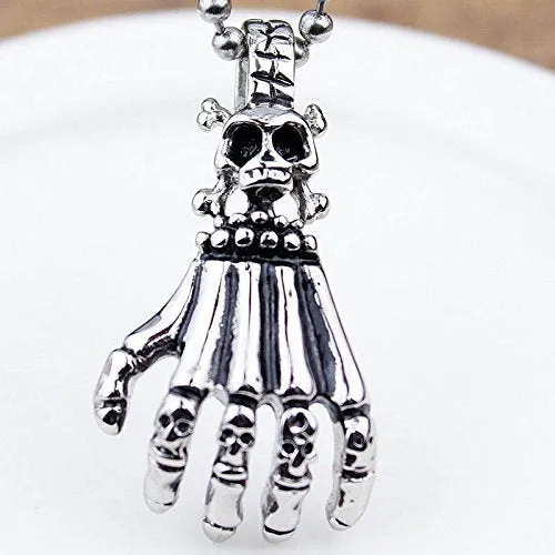 Necklaces Yellow Chimes YELLOW CHIMES Fiery Hand Latest Trend Oxidized Looks Stainless Steel Pendant for Men