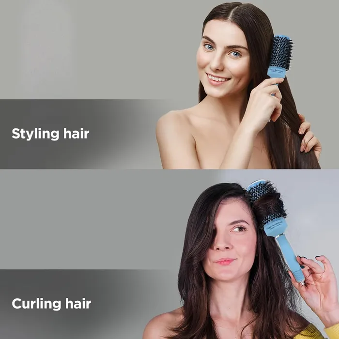 Necklaces Yellow Chimes Yellow Chimes Hair Brush with IonInfused Thermal Ceramic Technology AntiStatic Boar Bristles Additional Styling Tip Adds Volume and Shine Blow Drying Straightening Curling Round Brush