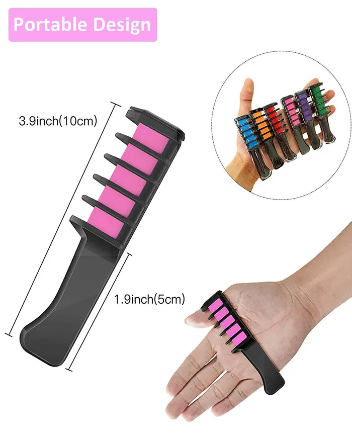 Necklaces Yellow Chimes Yellow Chimes Hair Color Dye for Girls New 10 Hair Chalk Comb Temporary Hair Color Dye for Girls Kids Washable Hair Chalk Hair Accessory for Girls and Women Kids