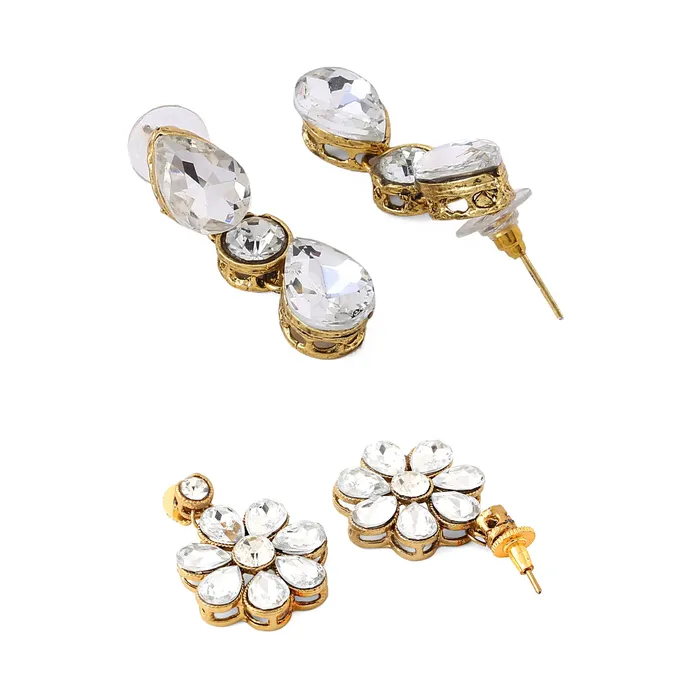 Necklaces Yellow Chimes Yellow Chimes kundans necklaces set necklace set for women jewellery set for women necklace set for women traditional necklace for women
