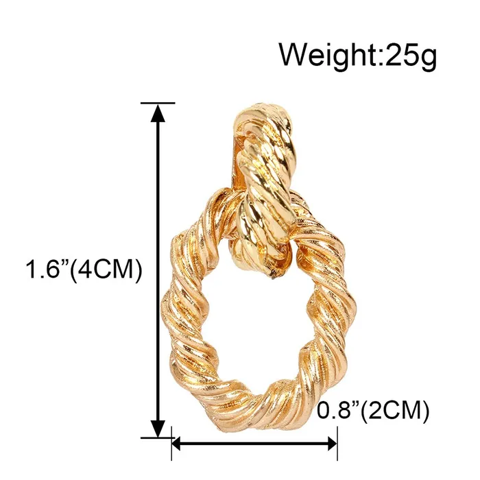 Necklaces Yellow Chimes Yellow Chimes Latest Fashion Gold Plated Geometric Design Dangle Earrings for Women and Girls Medium YCFJER10GEOMTRCGL