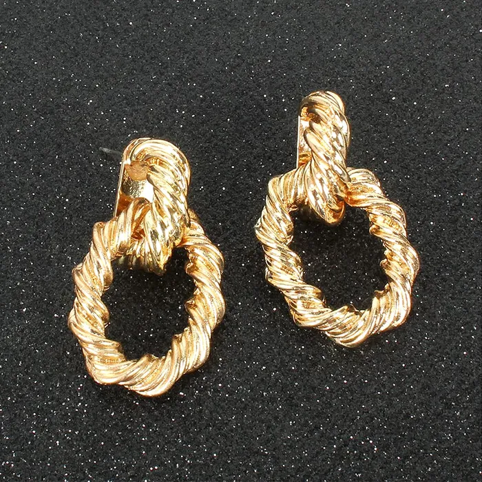 Necklaces Yellow Chimes Yellow Chimes Latest Fashion Gold Plated Geometric Design Dangle Earrings for Women and Girls Medium YCFJER10GEOMTRCGL
