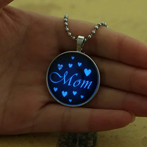 Necklaces Yellow Chimes YELLOW CHIMES Mothers love Special GlowintheDark Heart Pendant for Women