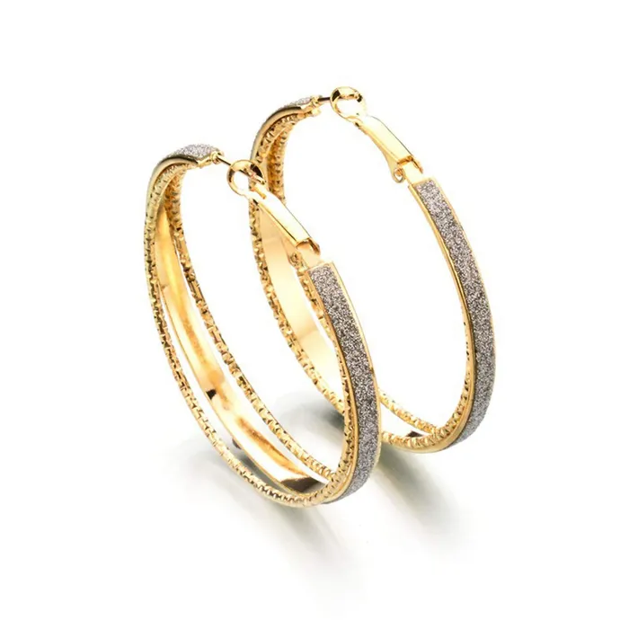Necklaces Yellow Chimes Yellow Chimes Stylish Classic Design Sparkling Shine Big Circle Party Wear Gold Plated Hoop Earrings For Women and Girl