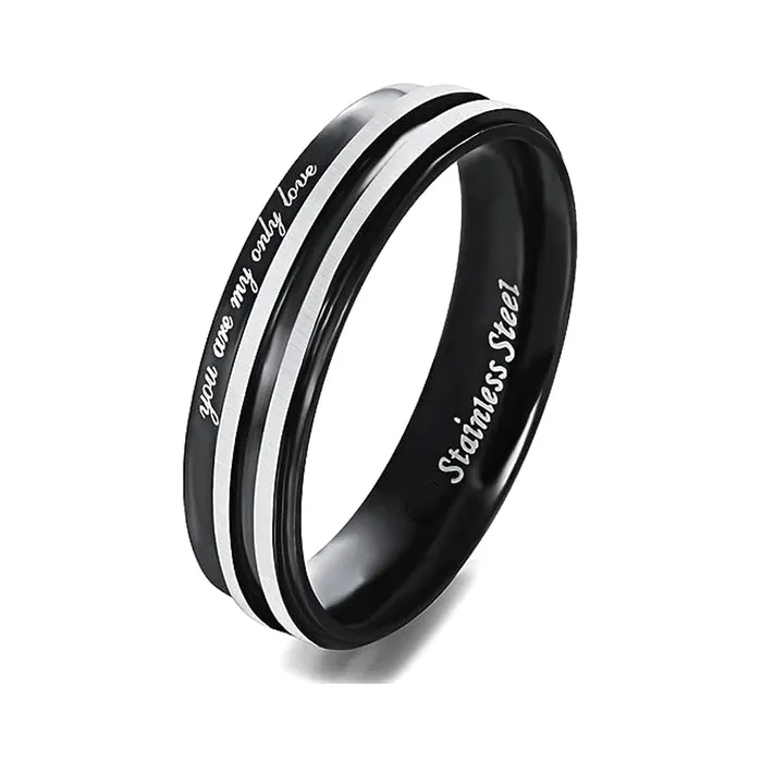 Necklaces Yellow Chimes You Are My Only Love Stainless Steel Ring for Girls Size 7 Black Necklaces Yellow Chimes You Are My Only Love Stainless Steel Ring for Girls Size 7 Black