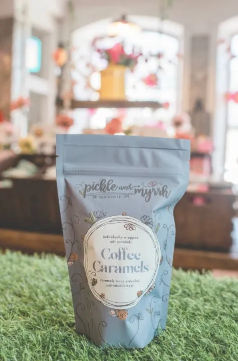 Pickle Myrrh Earrings Coffee Caramels