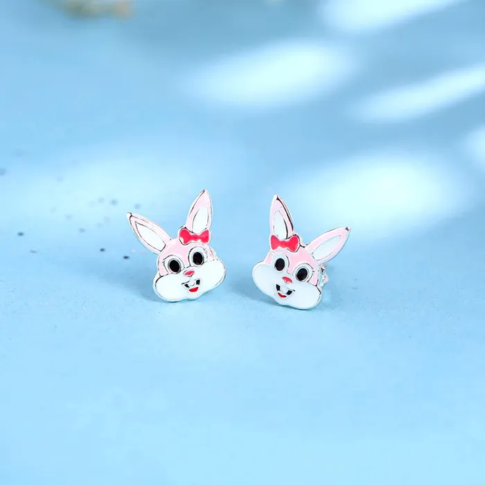 Raajsi by Yellow Chimes 925 Sterling Silver Stud Earring for Girls Kids Melbees Kids Collection Rabbit Stud Birthday Gift for Girls Kids With Certificate of Authenticity 6 Month Warranty Yellow Chimes Earrings