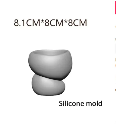 RESIN ART HUB Dual Stone Shaped Storage Silicone Mold for Jesmonite Art Earrings
