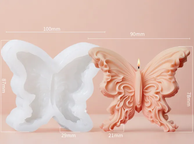 RESIN ART HUB Earrings Butterfly Shaped Candle Silicone Mold 1