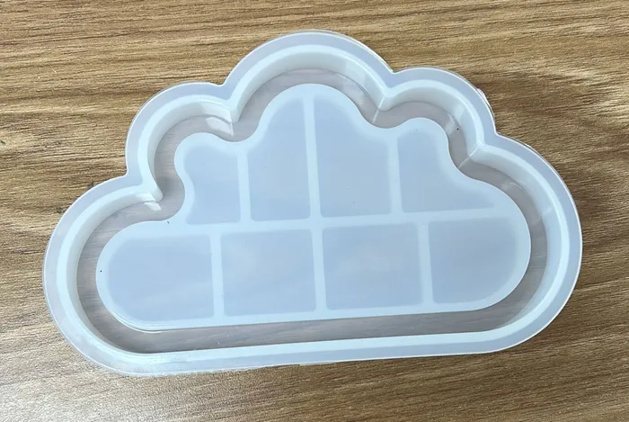 Resin Art Hub Necklaces Cloud Shaped Silicone Mold for Jesmonite Art