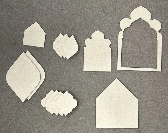 RESIN ART HUB Necklaces Random MDF Cutting for Resin Art