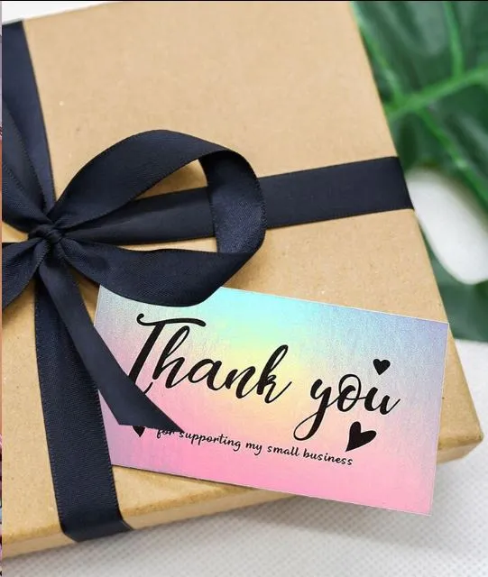 Resin Art Hub Thank You Gift Wrapping Card for E Com Packs Necklaces