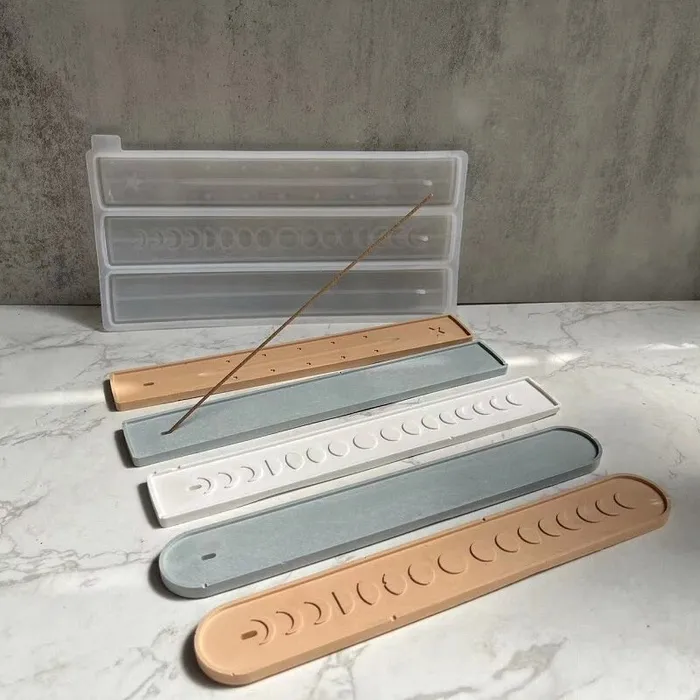Resinarthub Earrings Incense Stick Holder Silicone Mold