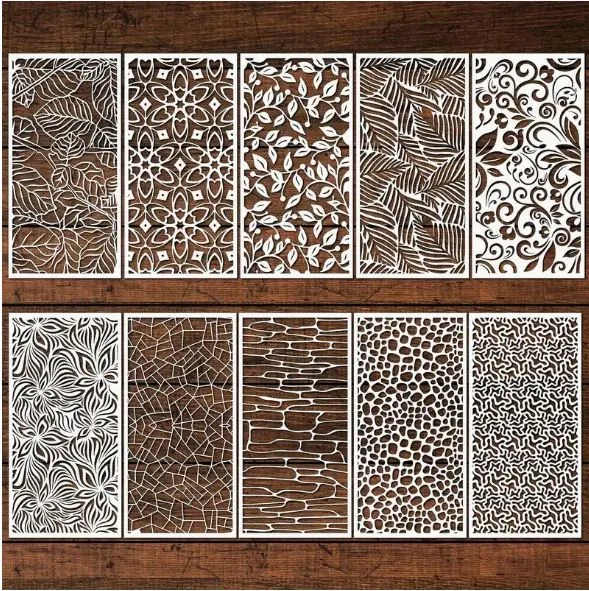 Resinarthub Necklaces 10pcs Mixed Marble Flower Stencils for Resin Art