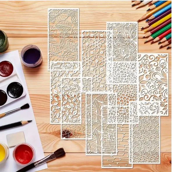 Resinarthub Necklaces 10pcs Mixed Marble Flower Stencils for Resin Art Resinarthub Necklaces 10pcs Mixed Marble Flower Stencils for Resin Art