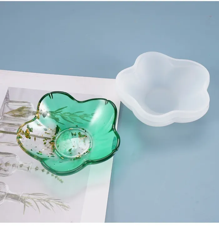 Resinarthub Rings Heart and Flower Shape Bowl Storage Mould