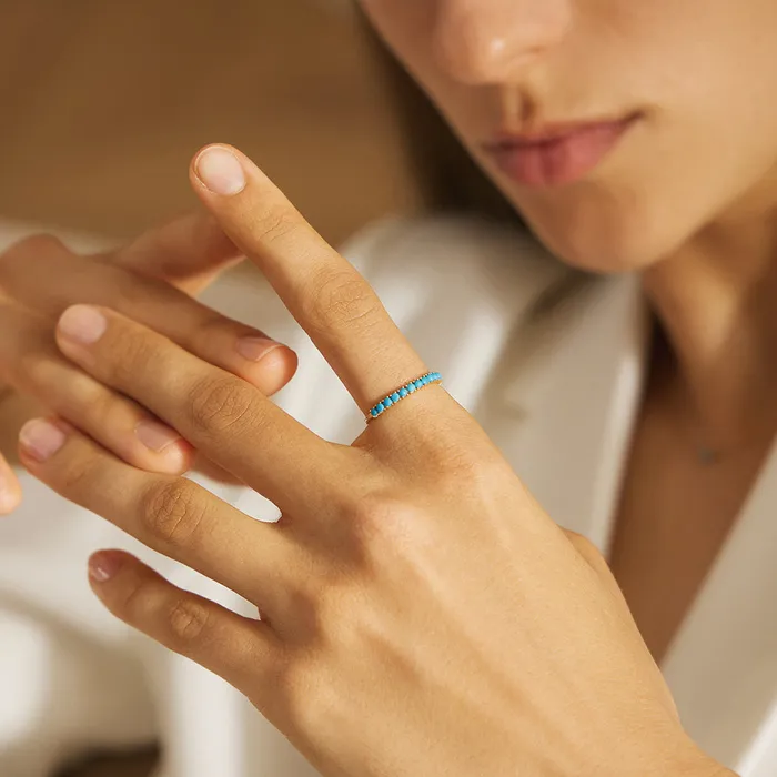Rings AURELIE GI MARIA Turquoise Stacking Ring