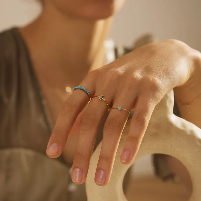 Rings AURELIE GI MARIA Turquoise Stacking Ring